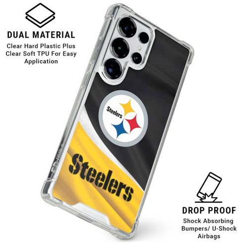 NFL Pittsburgh Steelers Galaxy S25 Ultra Clear Case